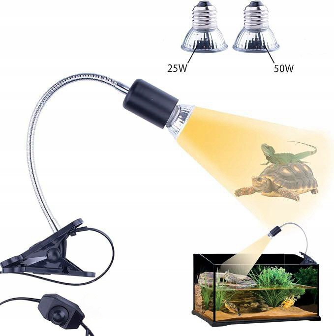 Lampa Grzewcza Żółw, 2 Żarówki Uva Uvb Lampa Grzewcza Dla Gadów Terárium