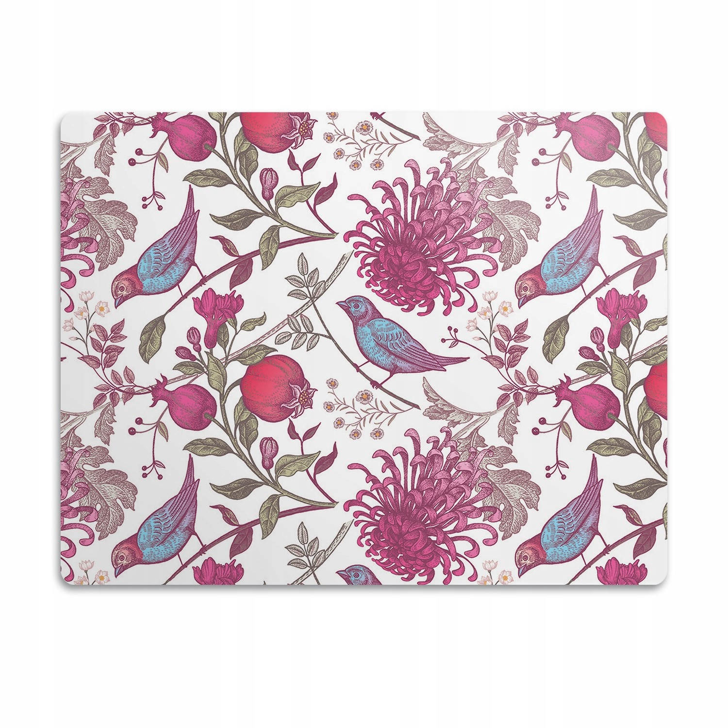 Ochranná podložka pod misky Ptáci a květiny 60x40 cm