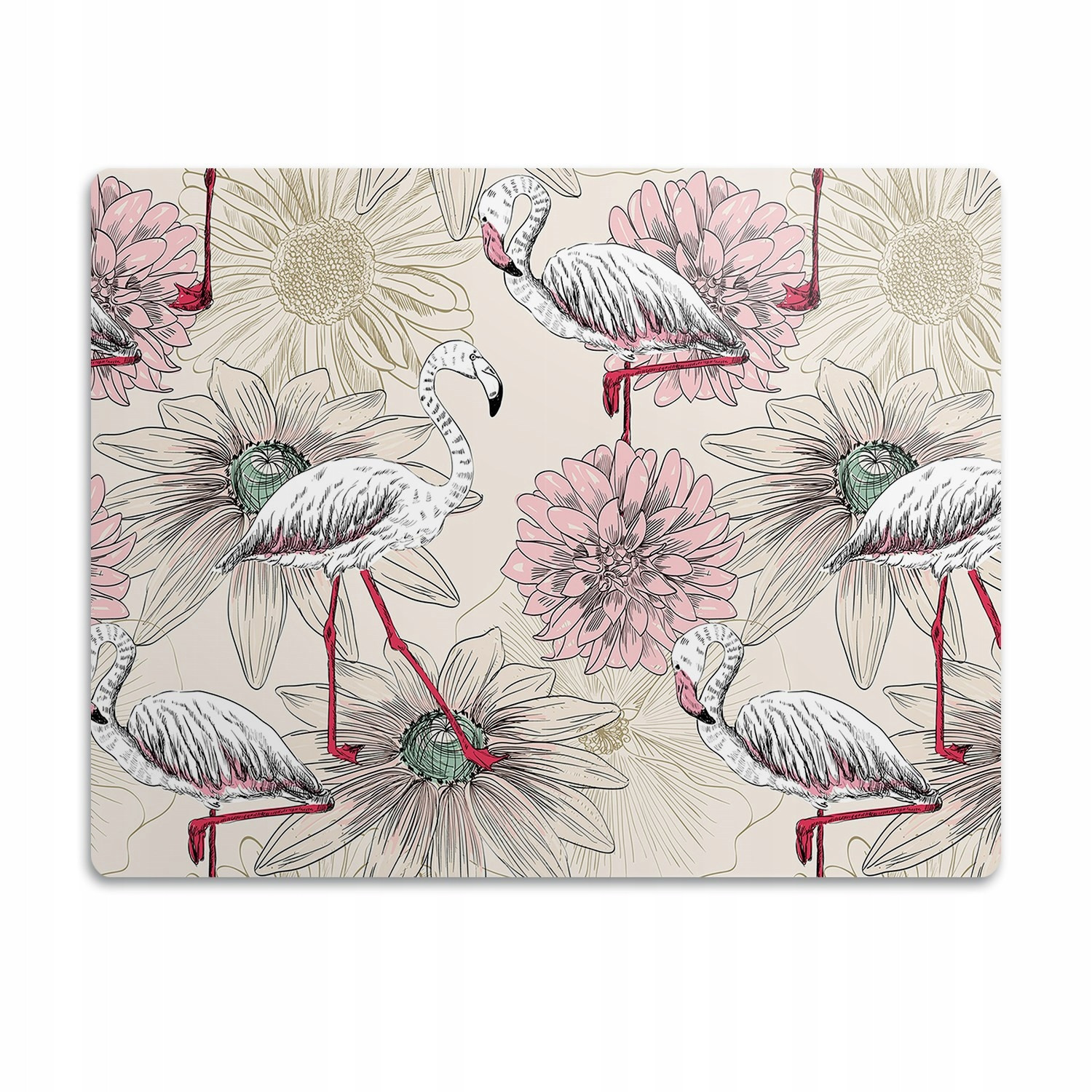 Voděodolná podložka pod misku pro psa Plameňáci 60x40