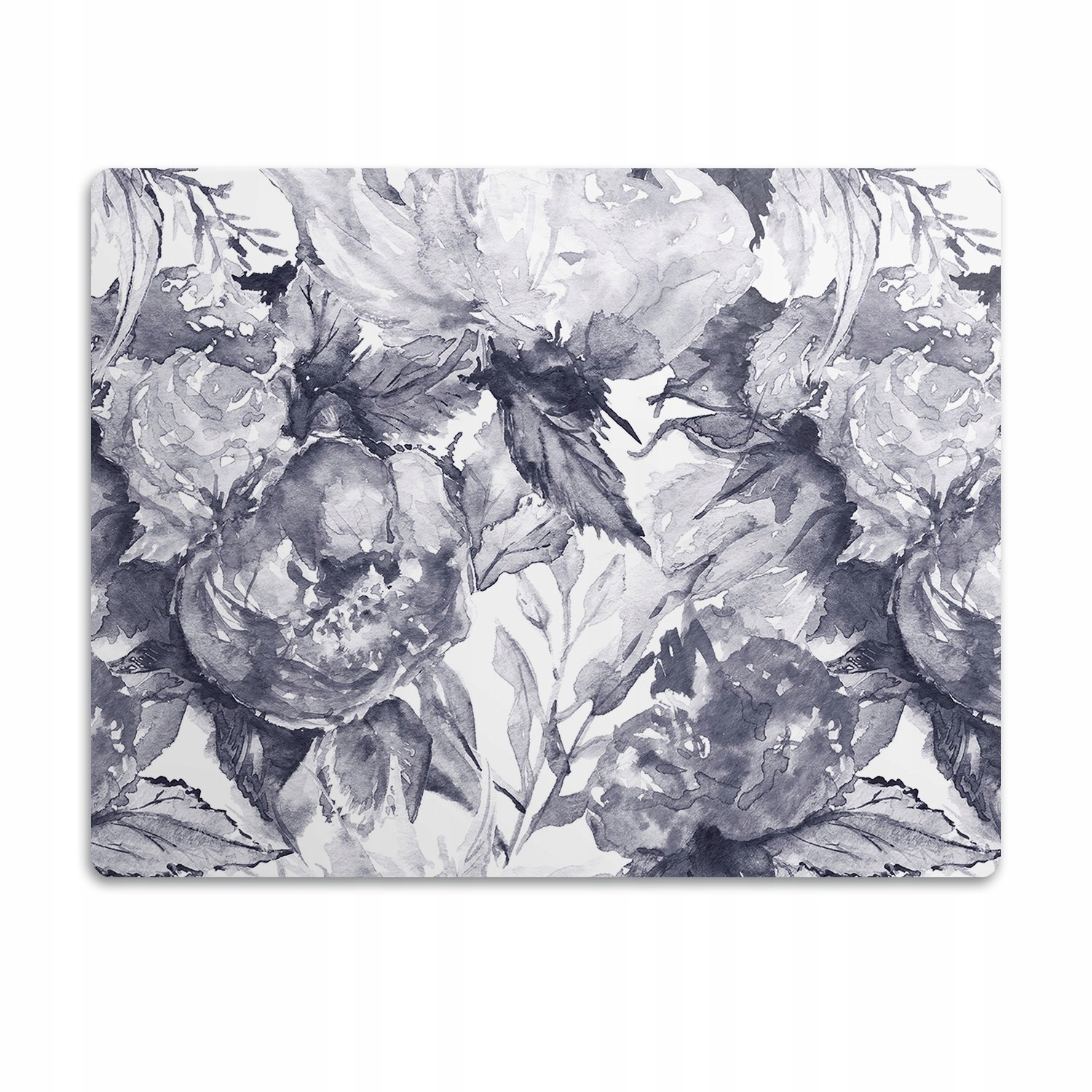 Voděodolná podložka pod misku Šedé květy 60x40 cm