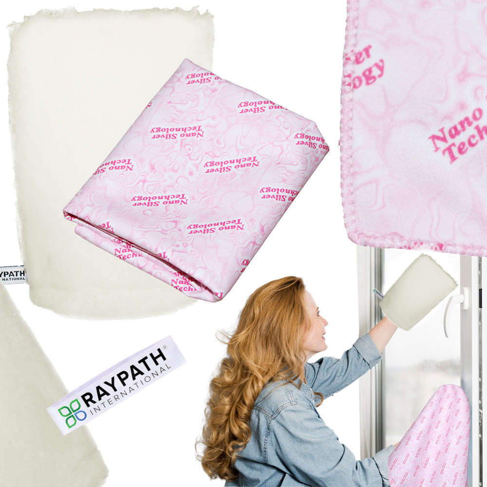 Raypath Sada Rukavice Bílá za mokra Sunbeam Růžová pro čištění domácnosti