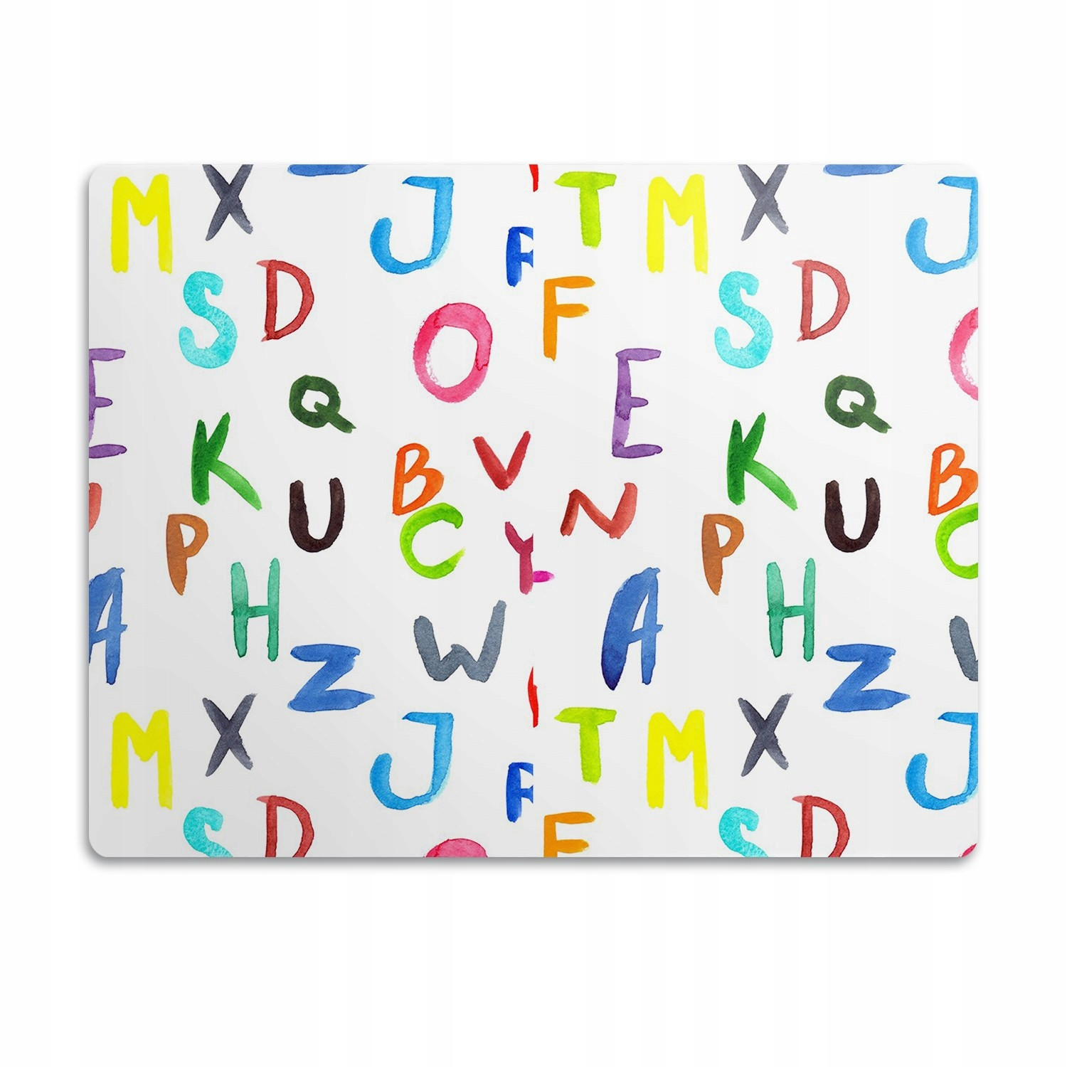 Podložka pod misku pro kočky Barevná písmena 60x40 cm