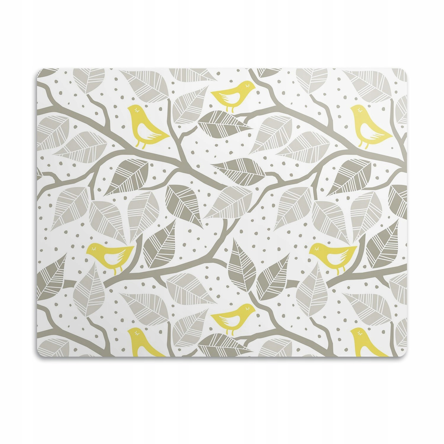 Podložka pod misku pro psa a kočku Ptáci žlutá 60x40 cm