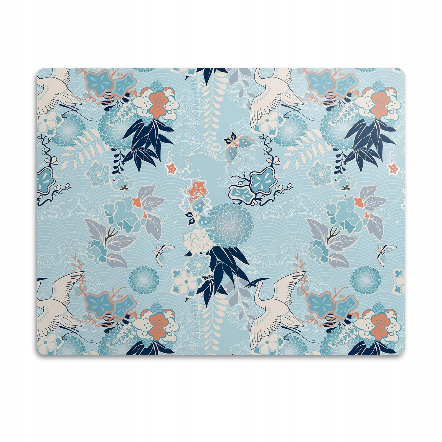 Voděodolná podložka pod misku Ptáci květiny 60x40 cm