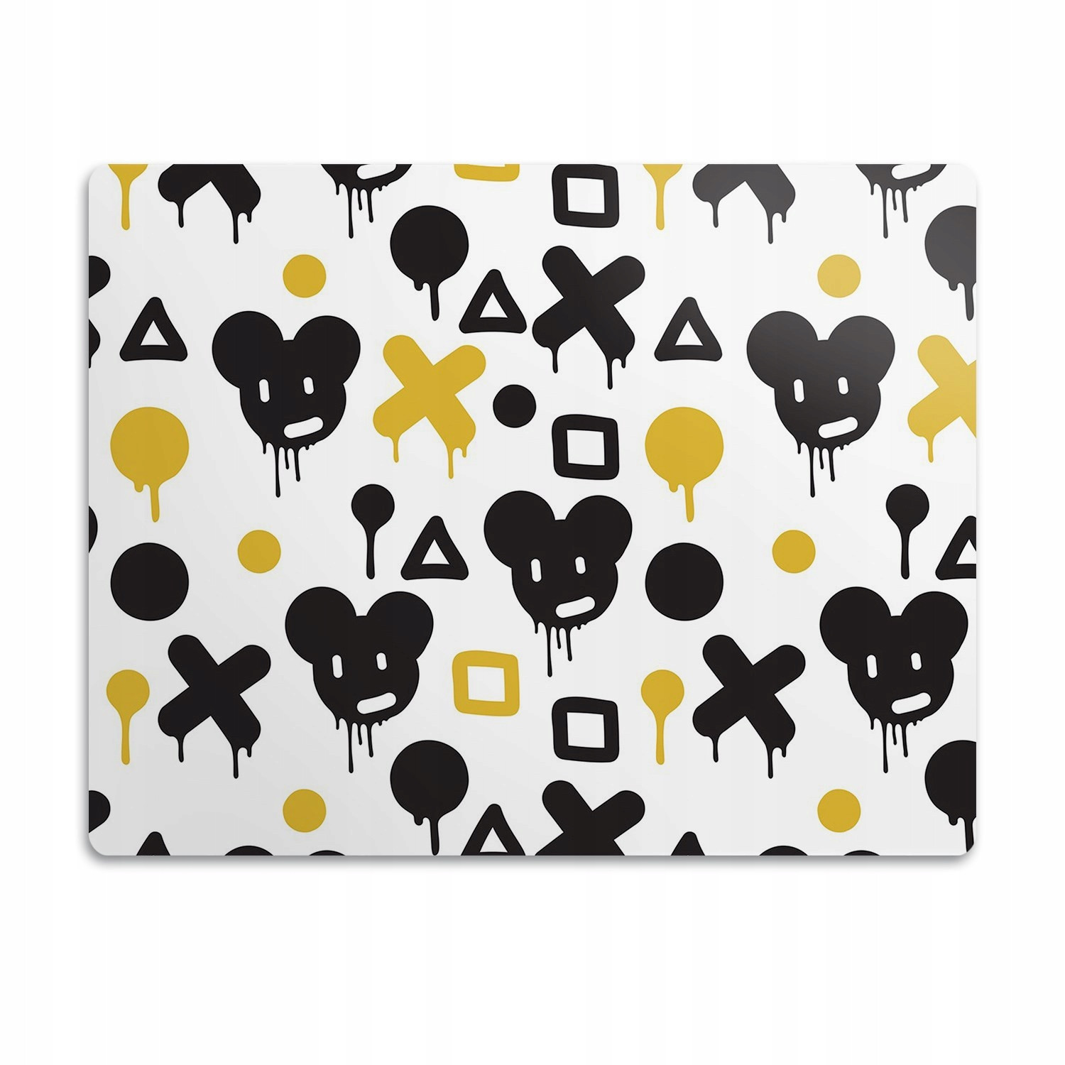 Podložka pod misku pro psa Žluto-černé tvary 60x40