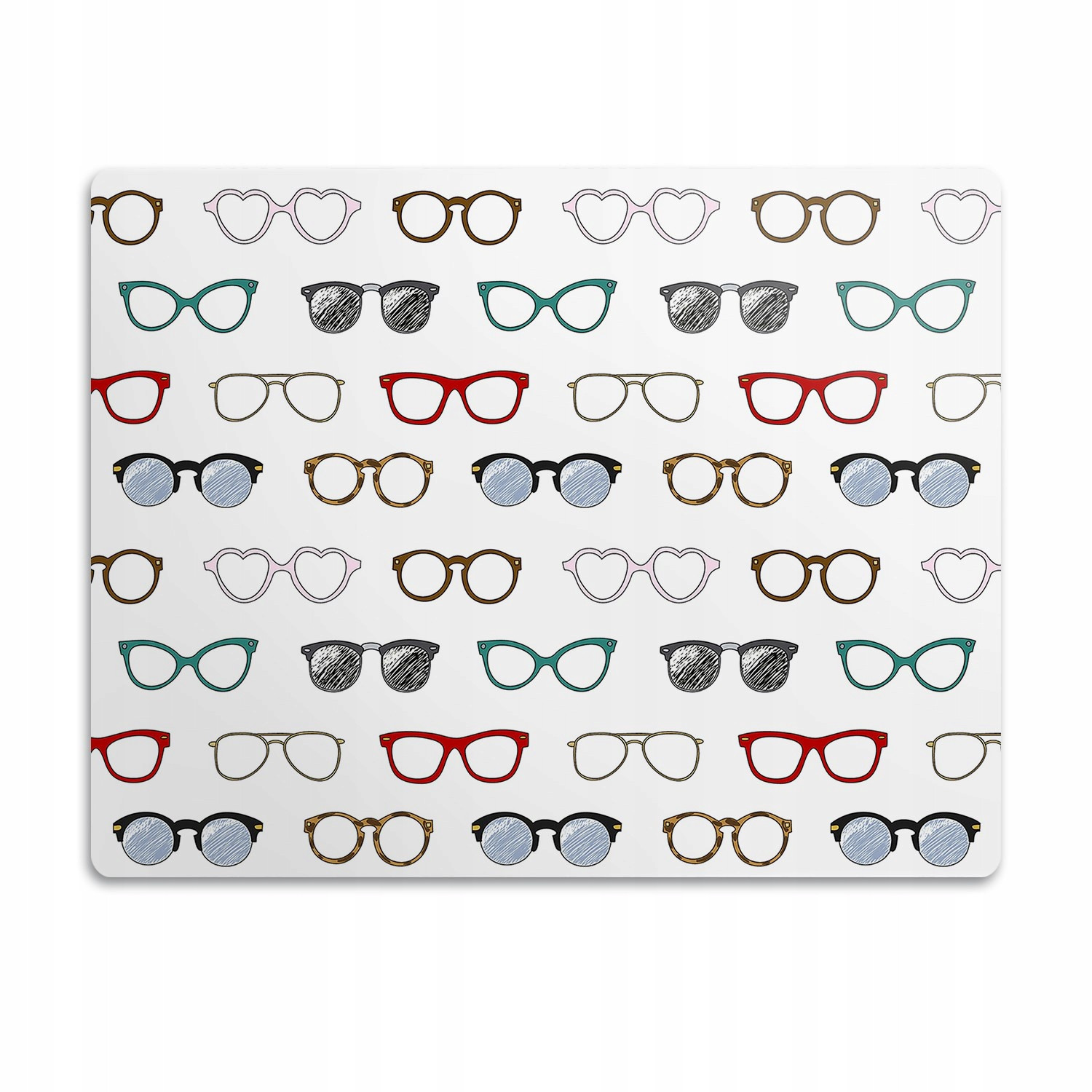 Voděodolná podložka pod misku Retro brýle 60x40 cm