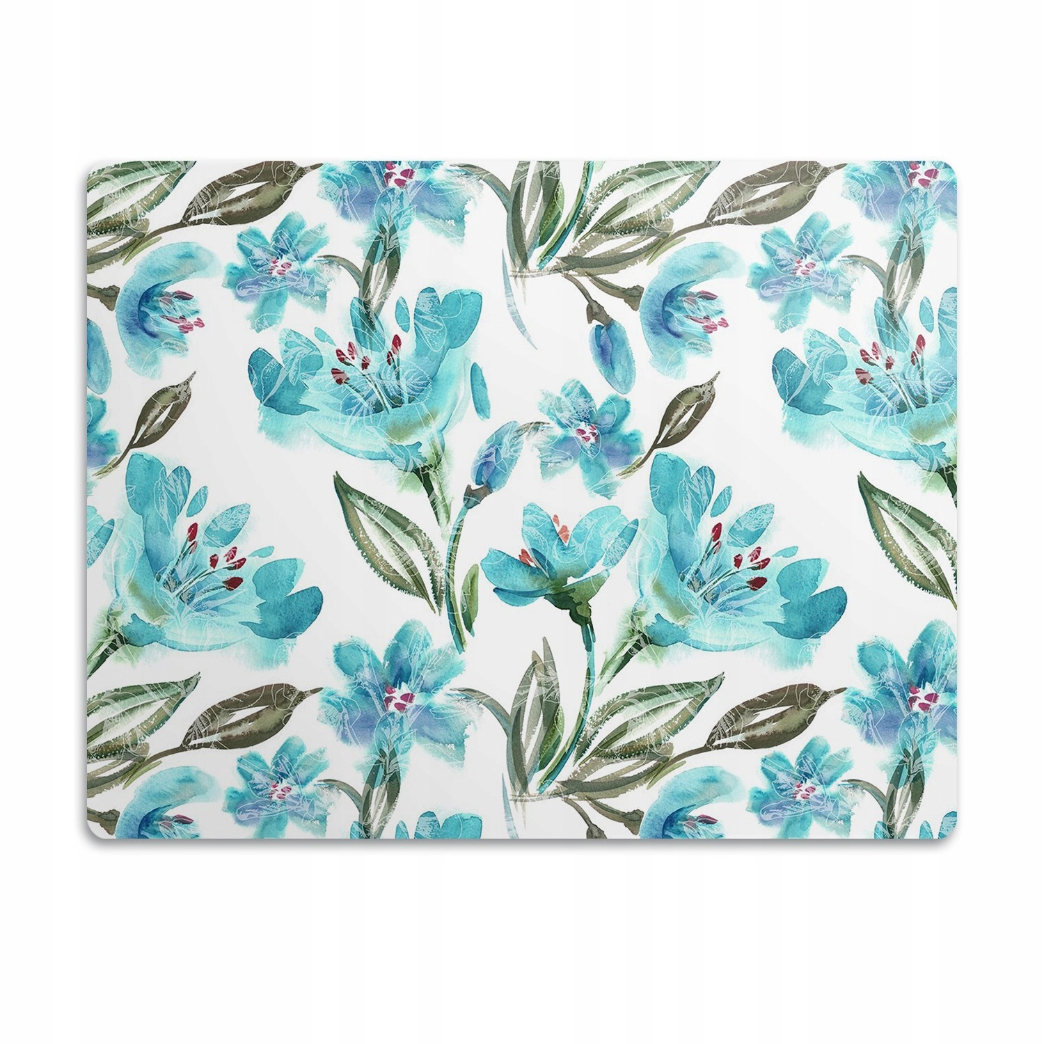 Podložka pro psa pod misku Tyrkysové květy 60x40