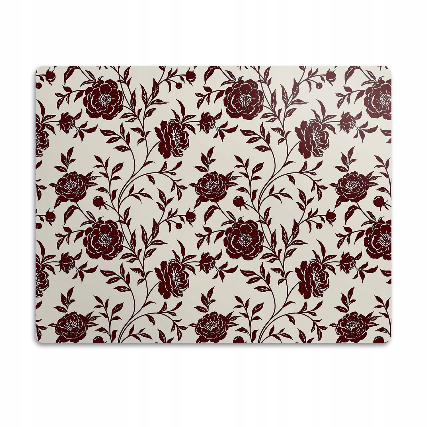 Voděodolná podložka pod misku Hnědé květy 60x40 cm