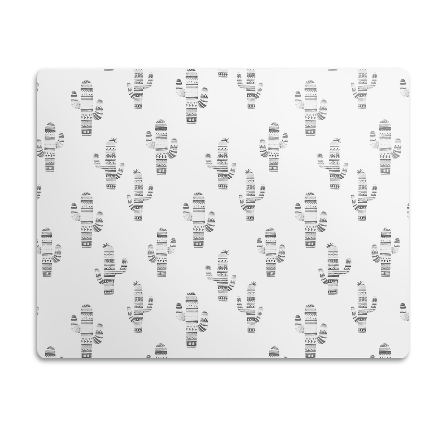 Pro kočky podložka pod misky Černobílé kaktusy 60x40