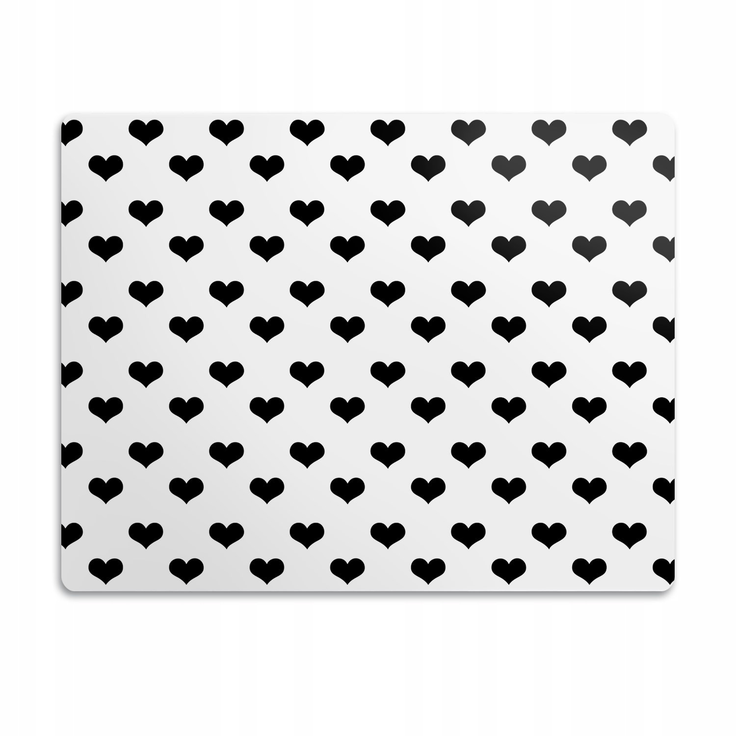 Ochranná podložka pod misky pro psa Černá srdce 60x40