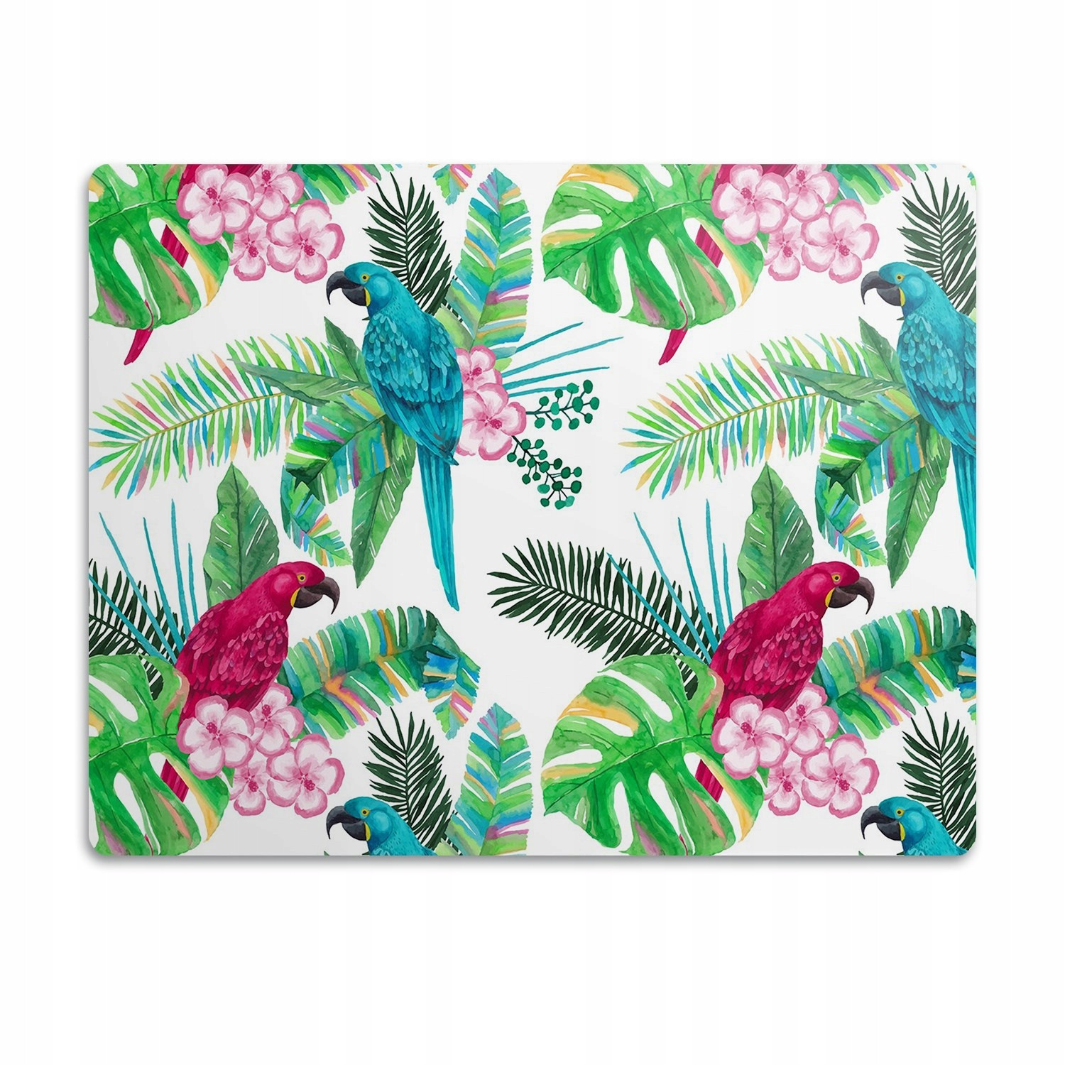 Voděodolná podložka pod misku Mural papoušci 60x40 cm