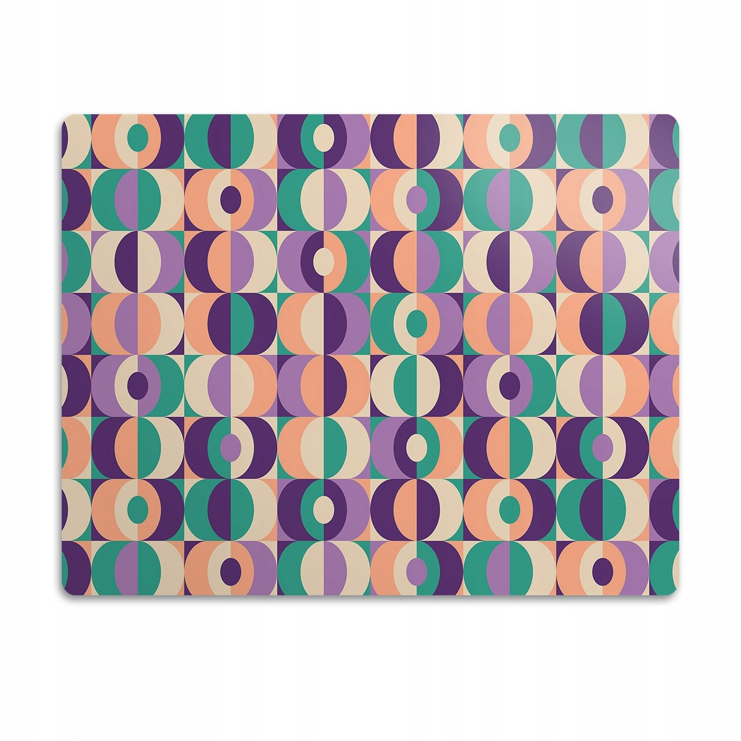 Podložka pod misku pro kočky Čtverce a kola 60x40 cm