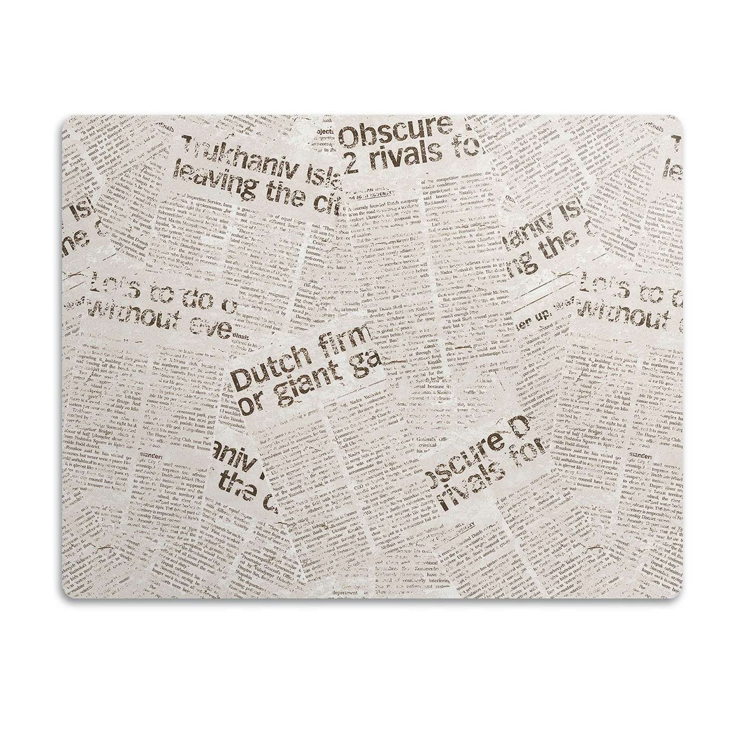 Voděodolná podložka pod misku Vintage noviny 60x40 cm