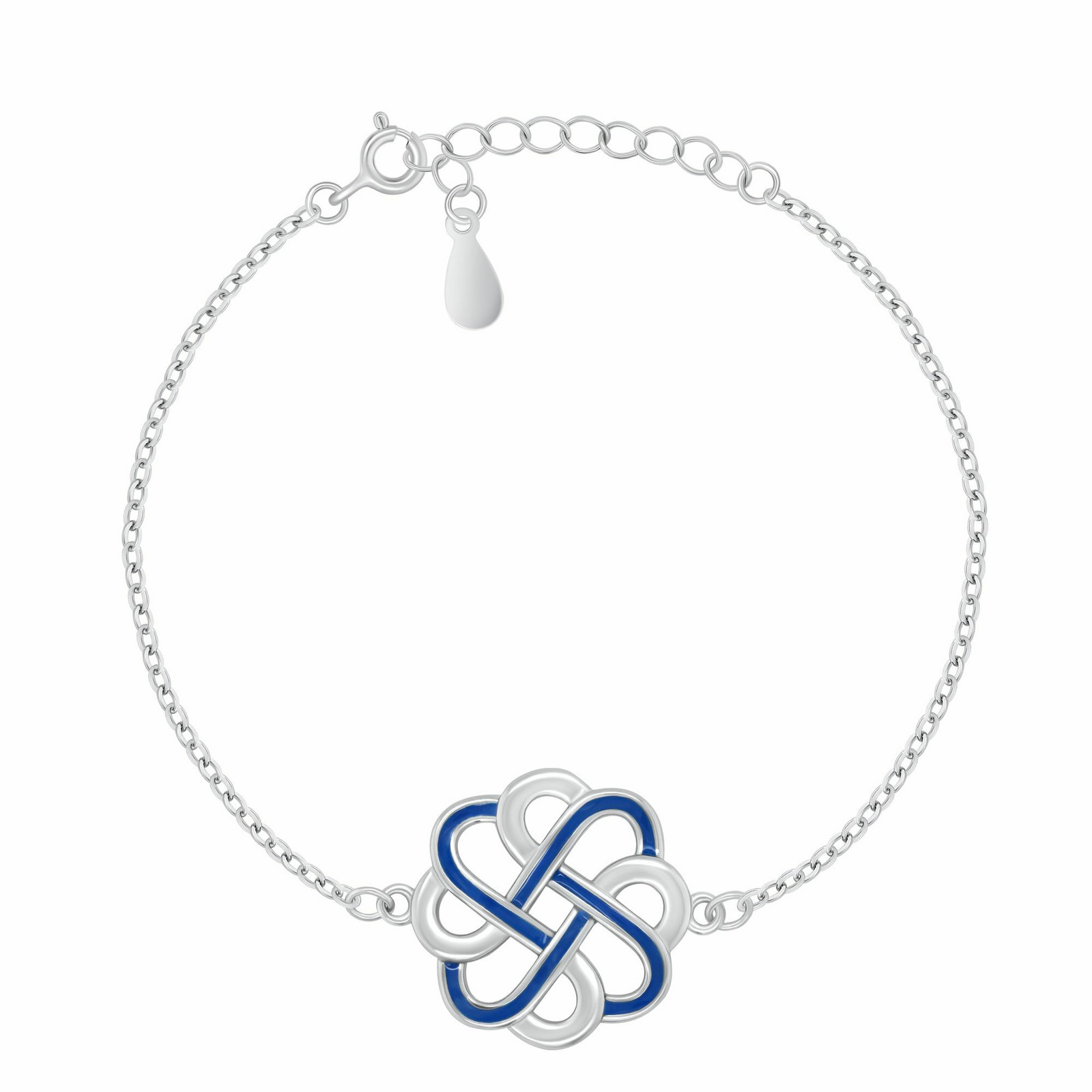 Brilio Silver Stylový stříbrný náramek Keltský uzel BRC211W