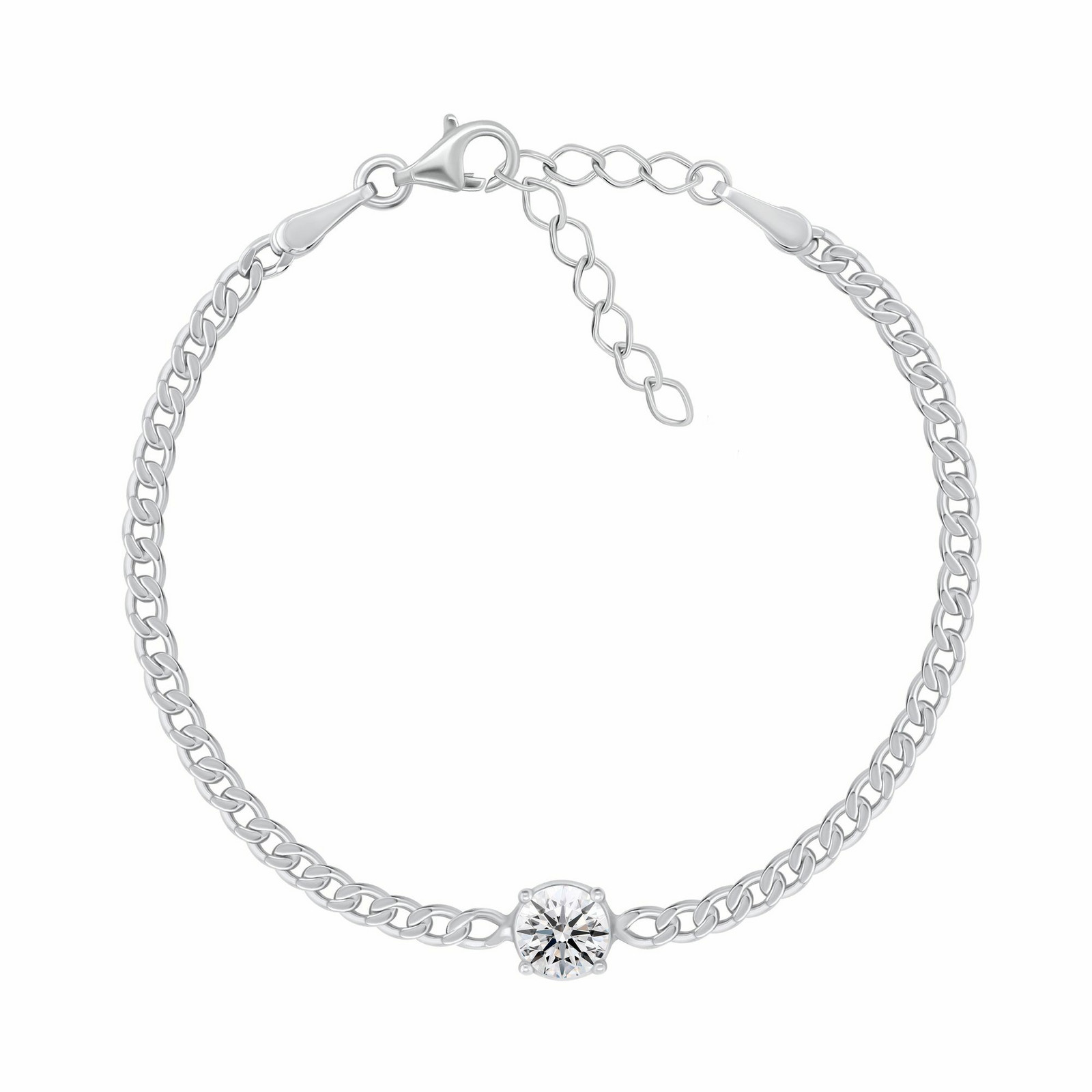 Brilio Silver Stříbrný dámský náramek s kubickým zirkonem BRC184W