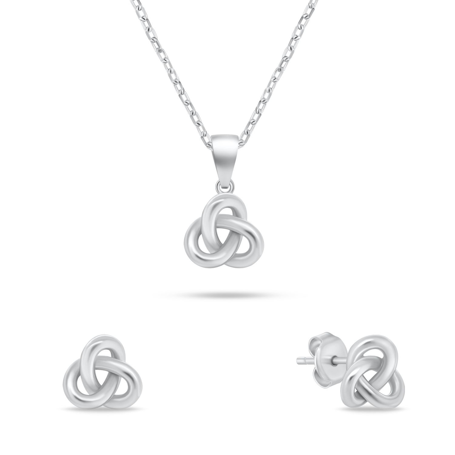 Brilio Silver Stříbrný set šperků SET271W (náhrdelník, náušnice)