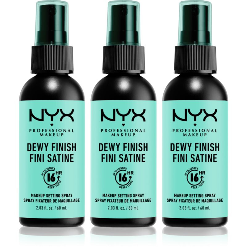 NYX Professional Makeup Makeup Setting Spray Dewy fixační sprej 3x60 ml