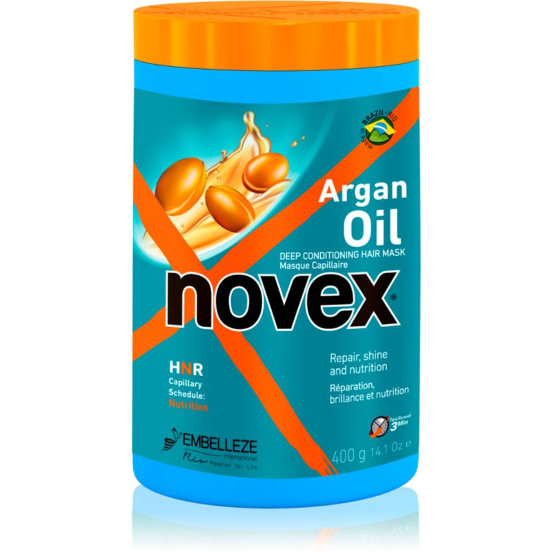 Novex Argan Oil vyživující maska pro lesk a hebkost vlasů 400 g