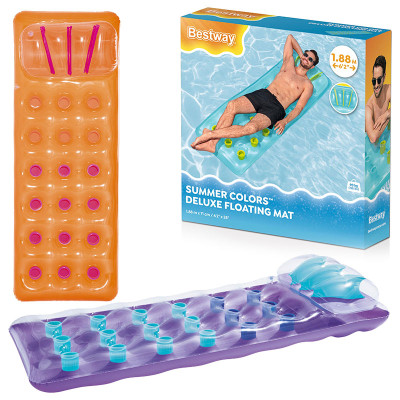 BESTWAY 43015 - Nafukovací lehátko Summer Colors™ Deluxe 188 x 71 cm - více druhů