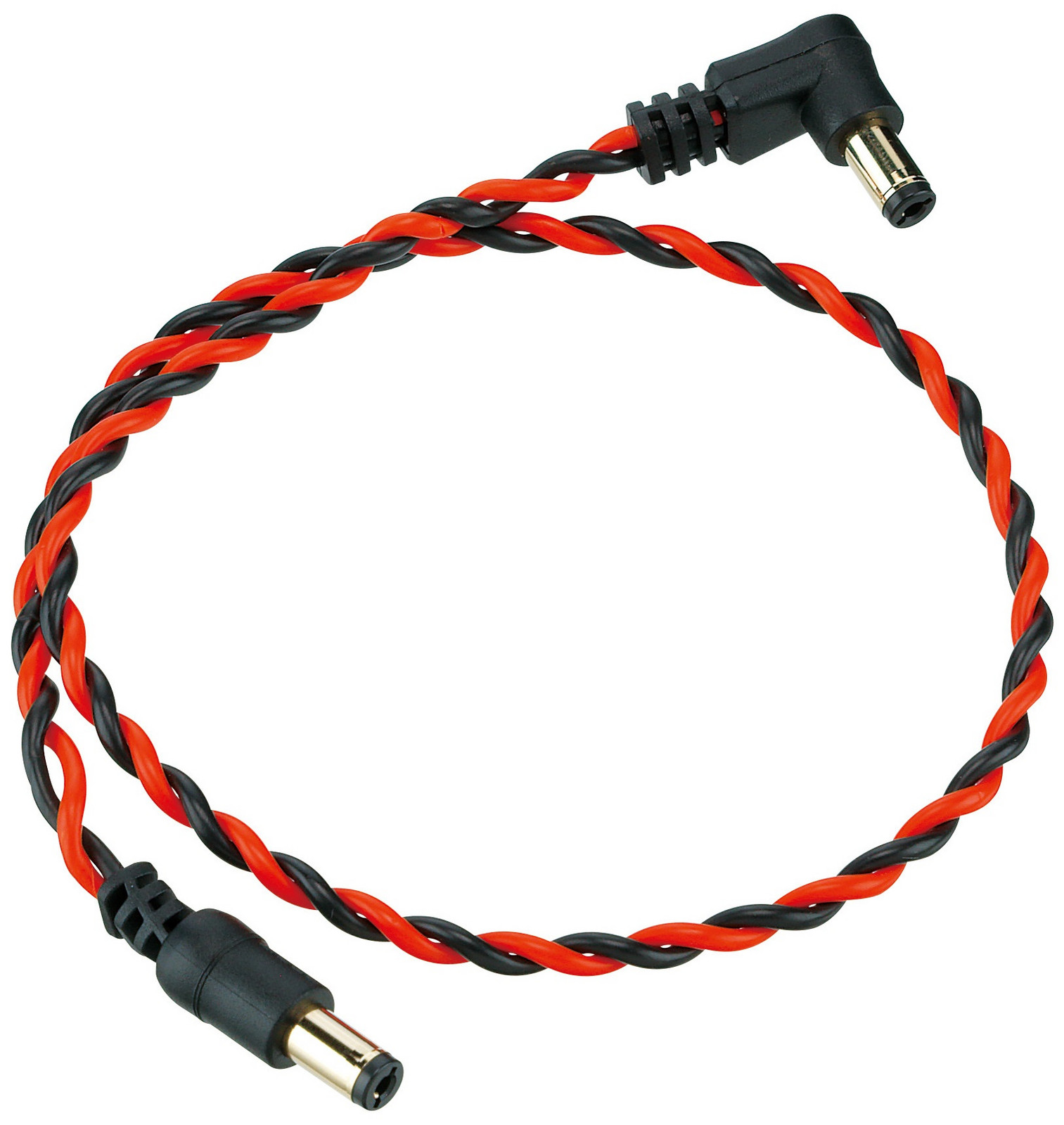 Ibanez Twisted DC Cable Black & Neon Red, Length: 16