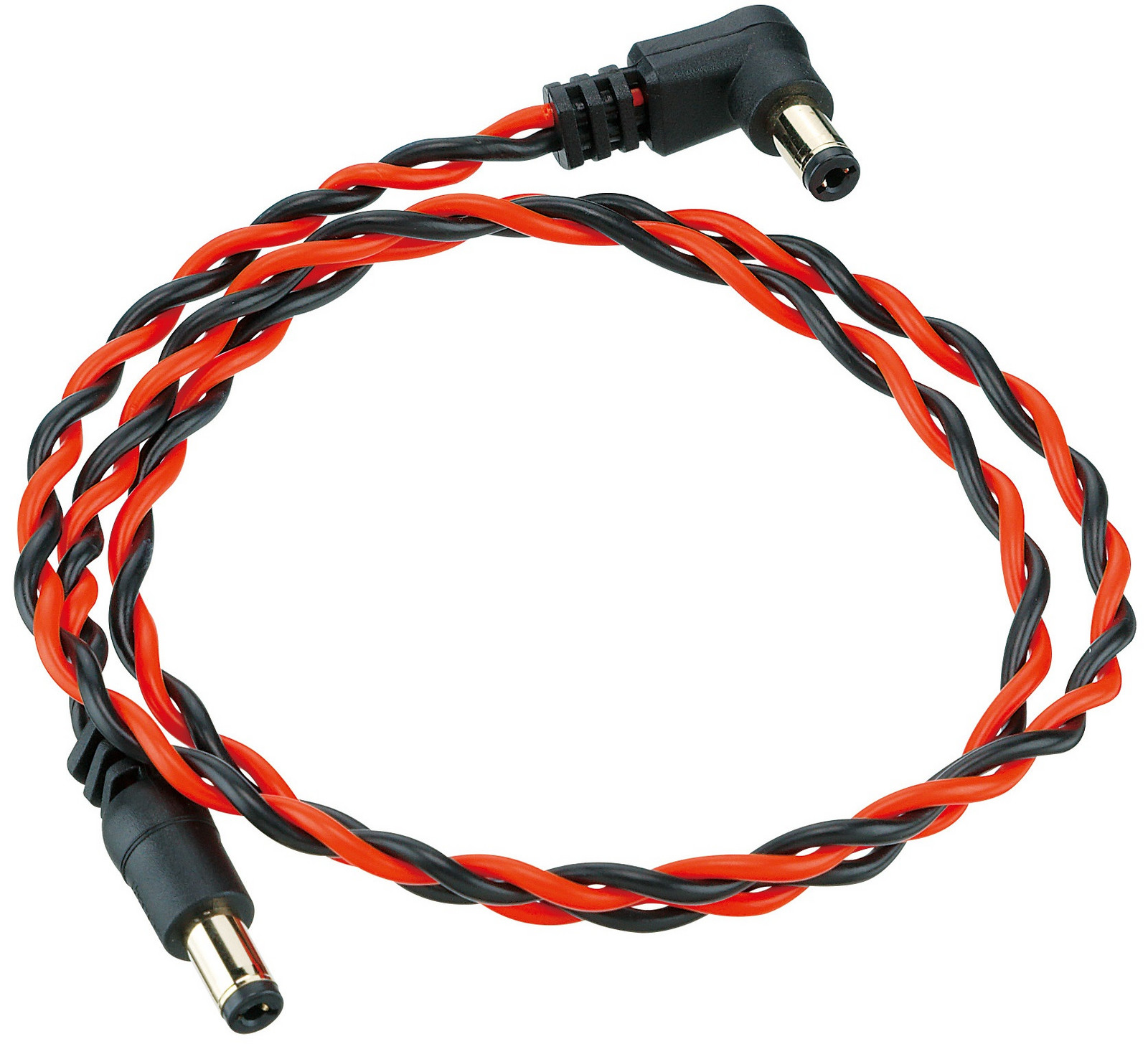 Ibanez Twisted DC Cable Black & Neon Red, Length: 24