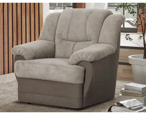 Křeslo Orion, šedá/béžová látka