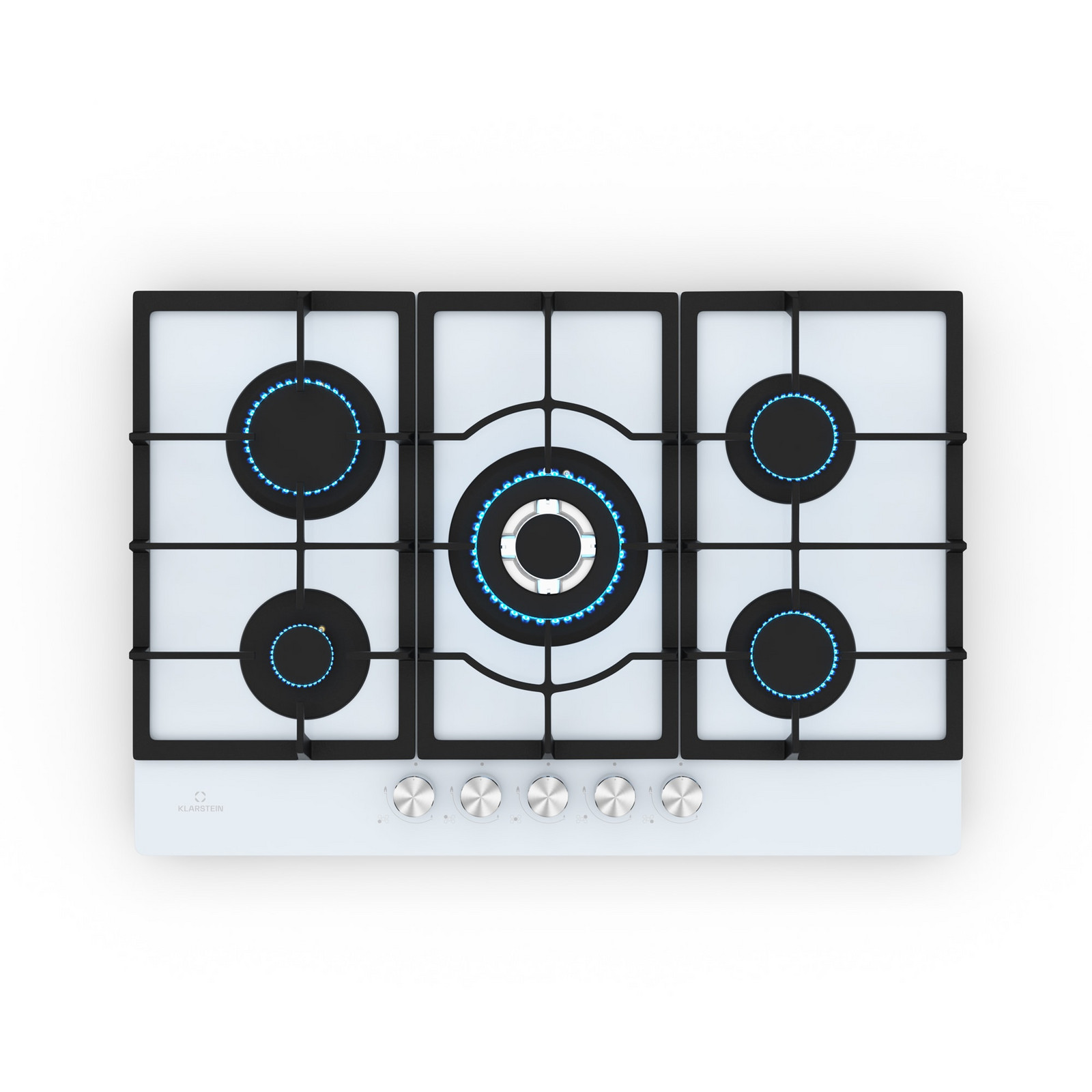 Plynová varná deska Klarstein Ignito 5, 5 zón, bílá