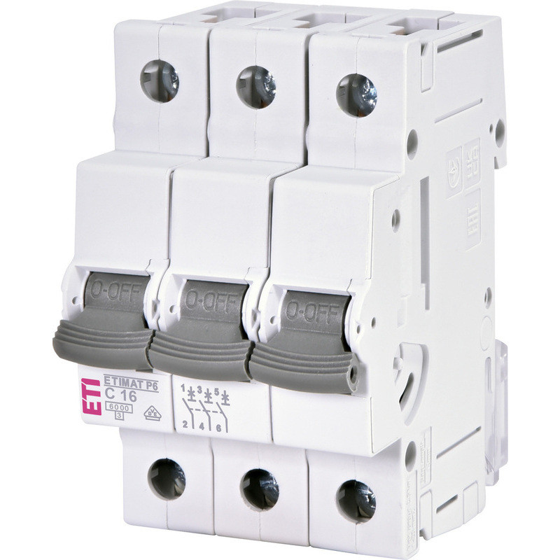 Jistič ETI Etimat 3pól 6 kA C 16 A