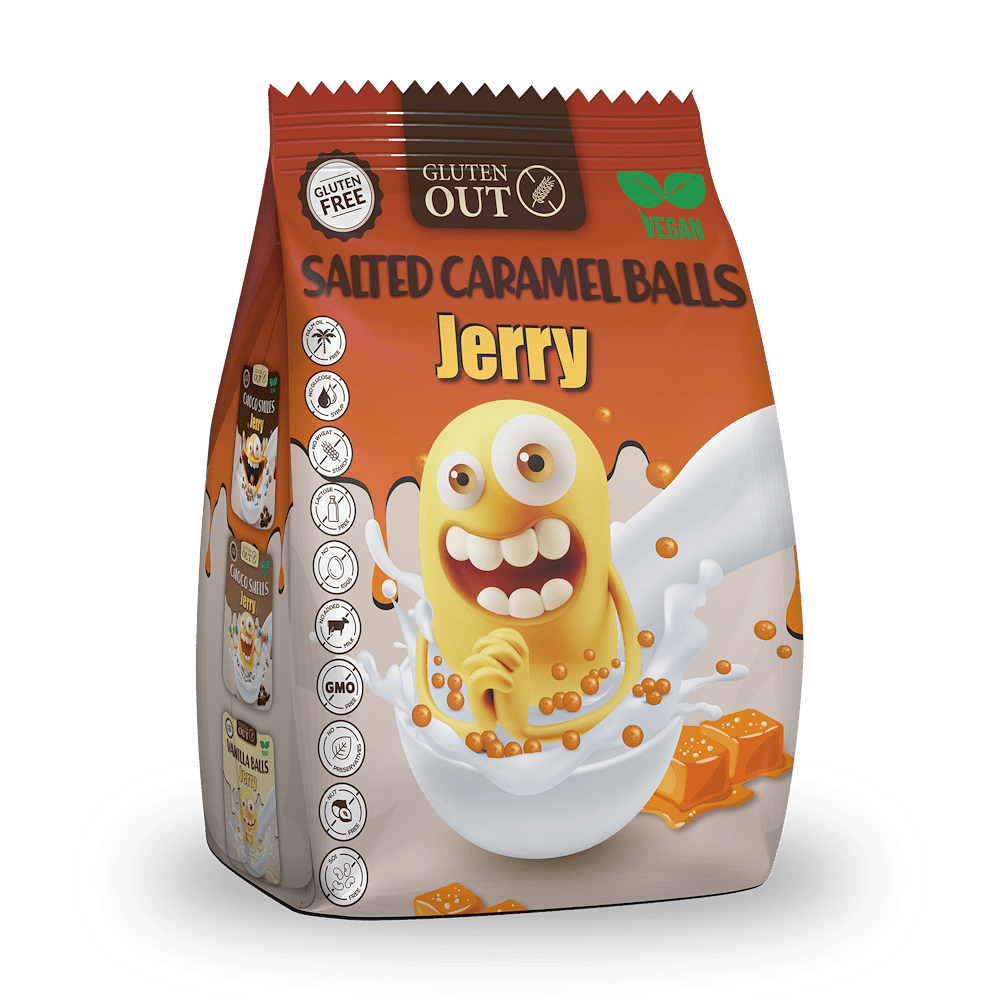 NERANO Snídaňové kuličky slaný karamel 375 g