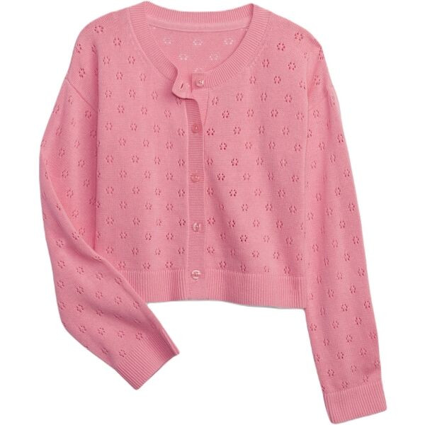 GAP EASTER CARDI Dívčí svetr, růžová, velikost