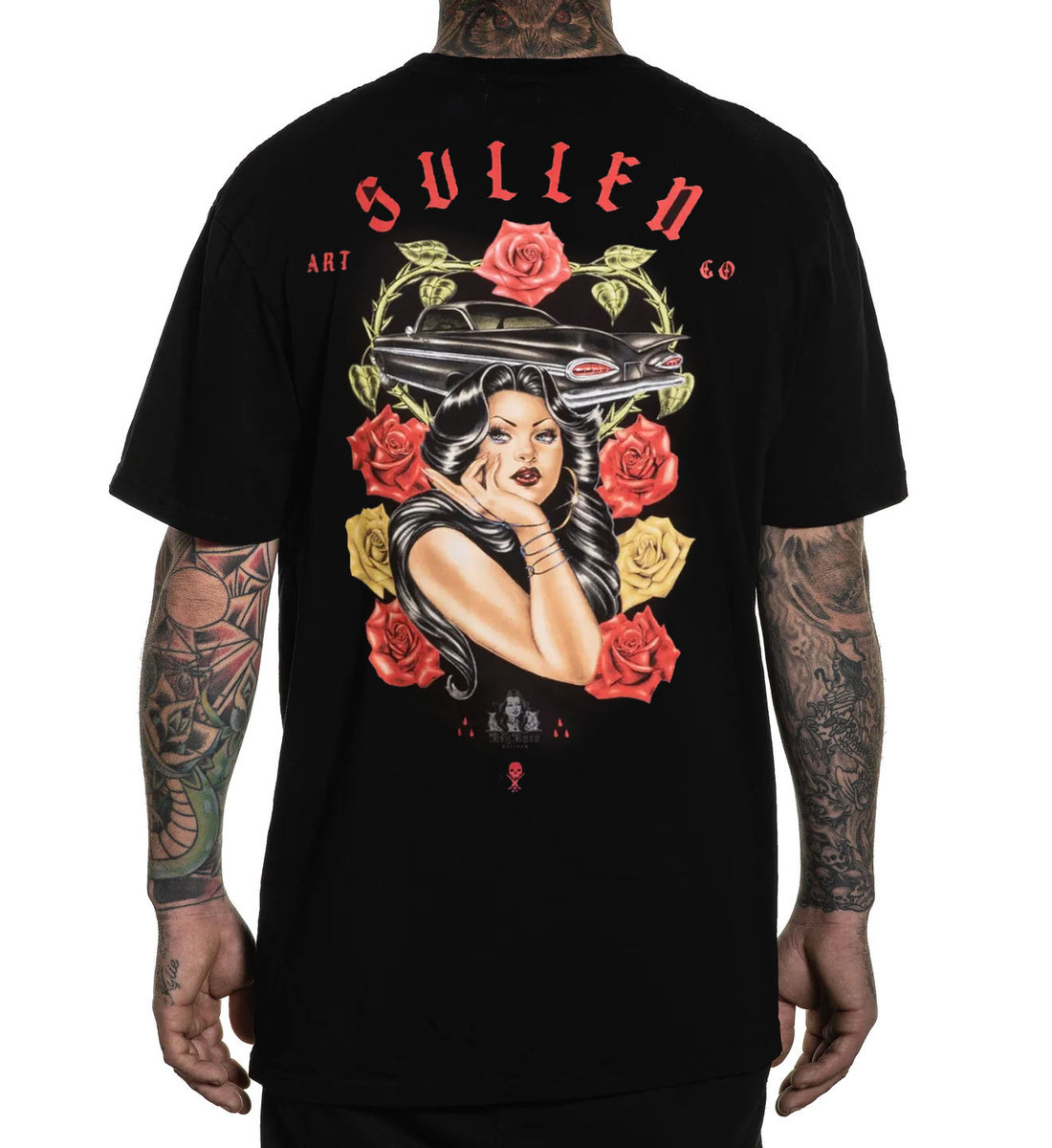 tričko hardcore pánské - HEY RUCA ROSES - SULLEN - SCM6432_BK M