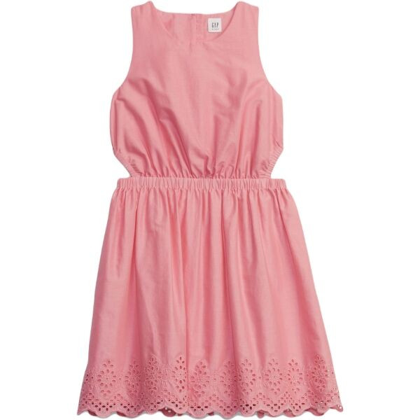 GAP CUT OUT EYELET Dívčí šaty, růžová, velikost