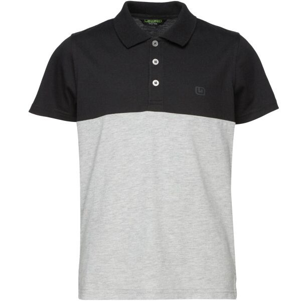 Lewro DUSTY Chlapecké tričko s límečkem, černá, velikost