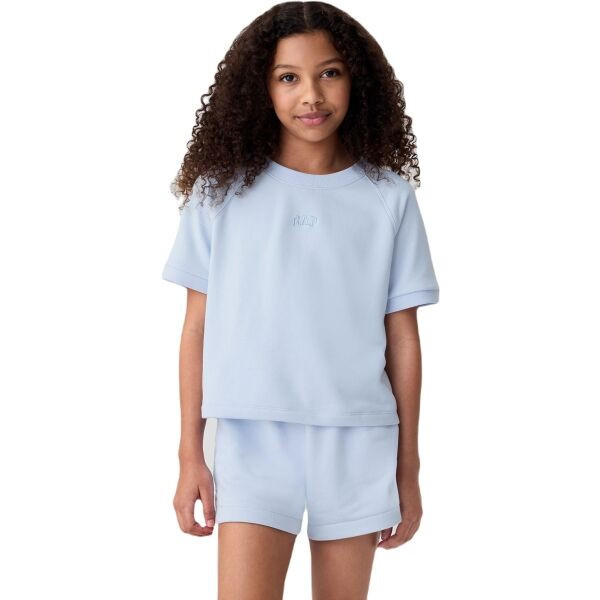GAP LOGO RAGLAN Dívčí mikina, světle modrá, velikost