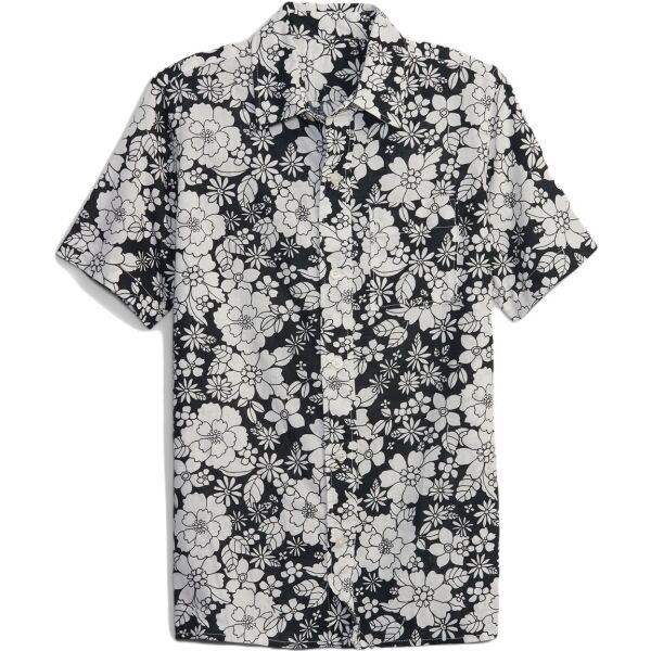 GAP SS LINEN Chlapecká košile, černá, velikost