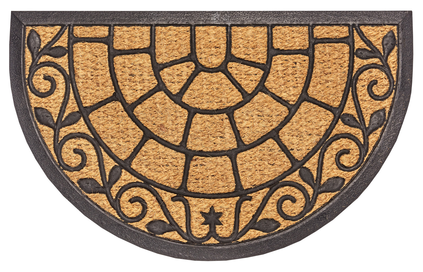 Rohožka Mix Mats Cocos 105559 - na ven i na doma - 45x75 půlkruh cm Hanse Home Collection koberce