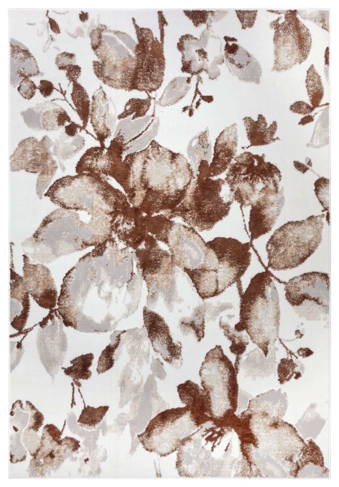 Kusový koberec Shine 105921 Floral White Brown - 120x170 cm Hanse Home Collection koberce