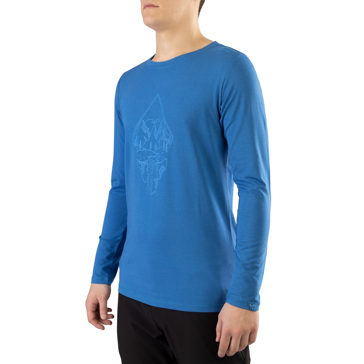 Longsleeve viking lako bamboo man blue/ light blue xl
