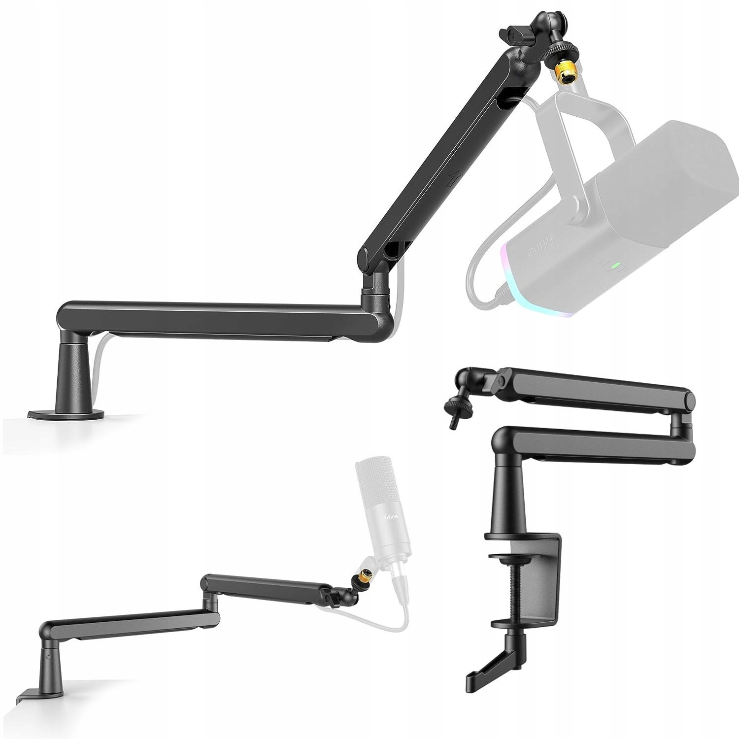 Fifine BM88 Držák Stolní Mikrofonní Stojan Pro Mikrofon Nastavitelný