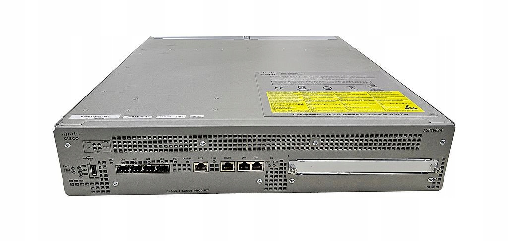 Cisco Router ASR1002-F 4x1GB RJ-45 4xSFP 1xUSB 2xPSU Vpn