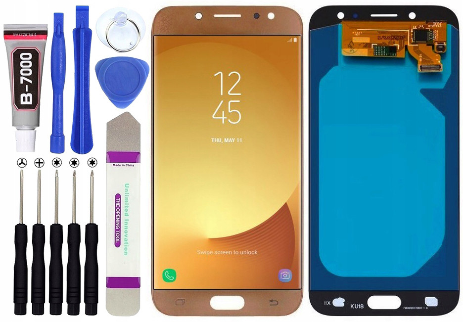 Displej Pro Samsung Galaxy J7 2017 J730 Oled LCD Zlatá