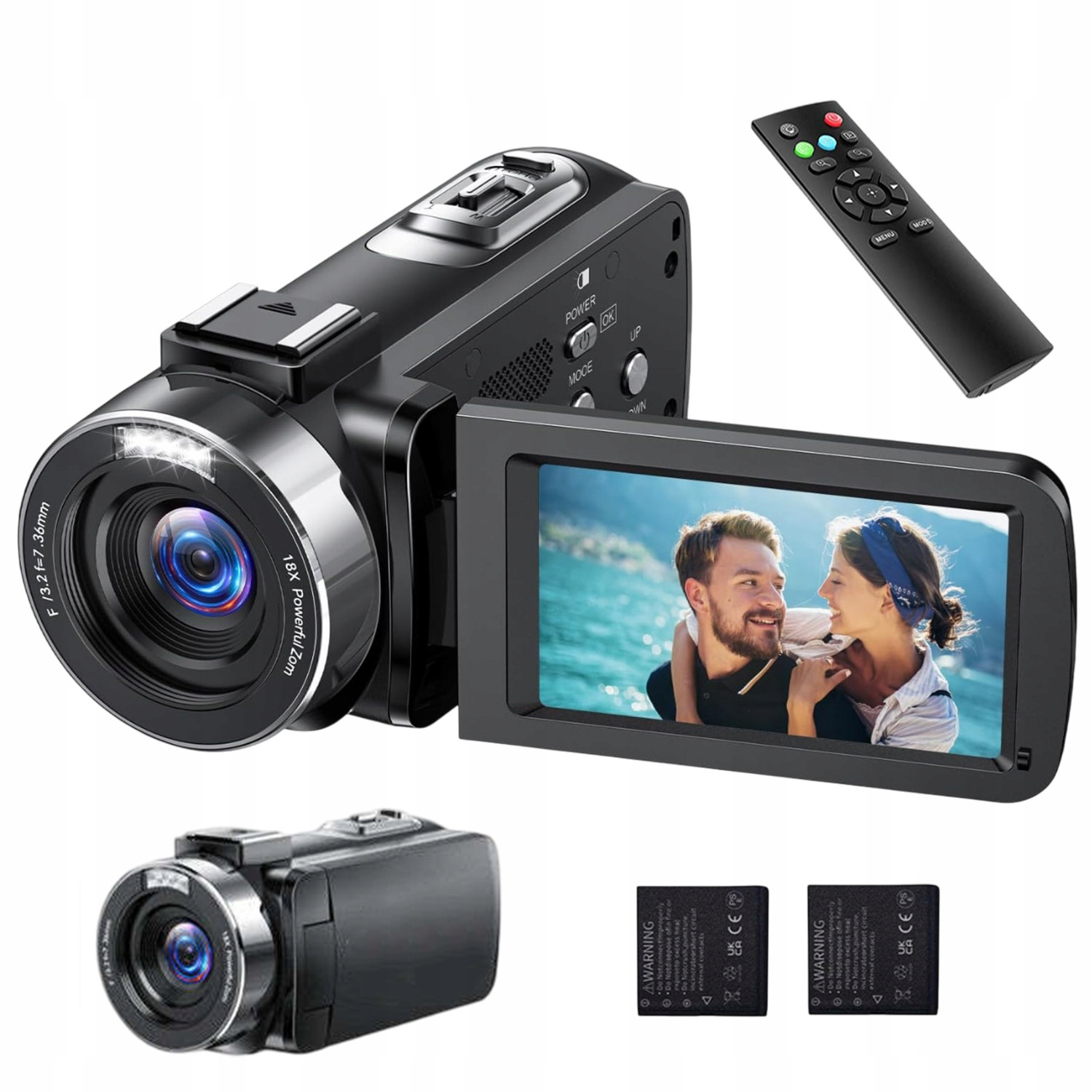 Ruční Digitální videokamera 1080P 36 Mp vlogging 16X zoom Otáčení Kamera