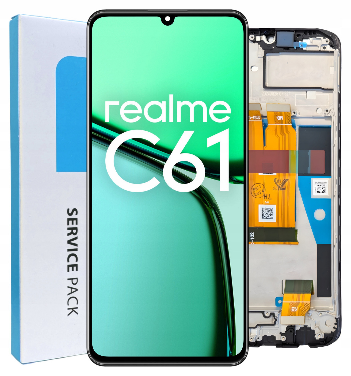 Originál LCD Displej Rychlý Dotyk Pro Telefon Realme C61 Rámeček