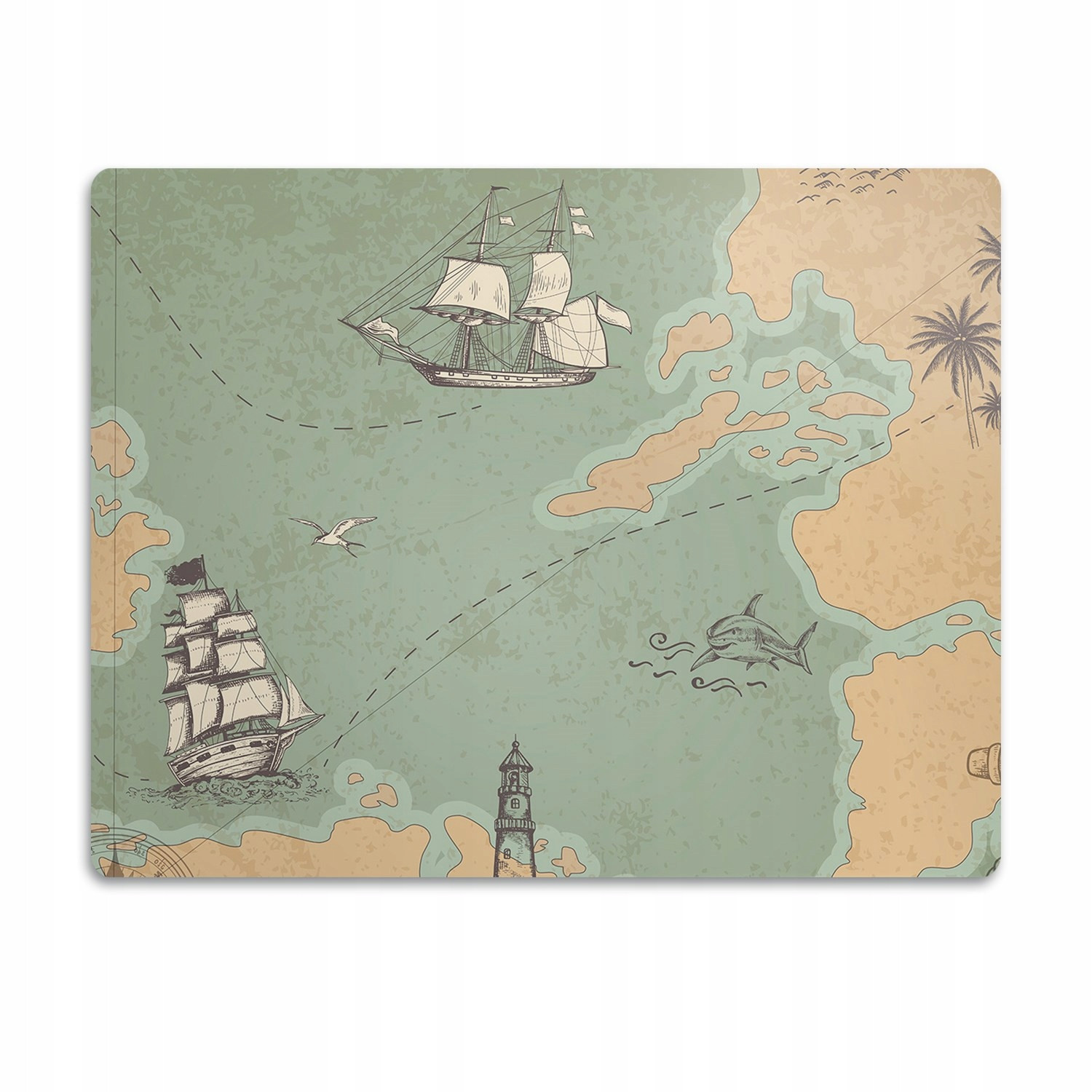 Voděodolná podložka pod misku Mapa pokladů 60x40 cm