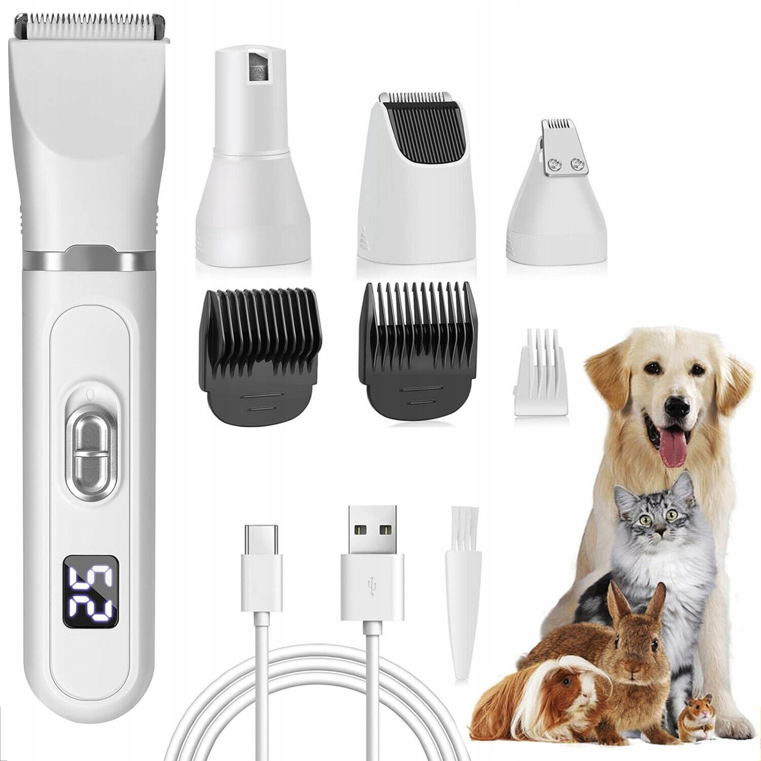 Elektrický Zastřihovač Kočka Psa Bruska Na Drápky Zastřihovač 4V1