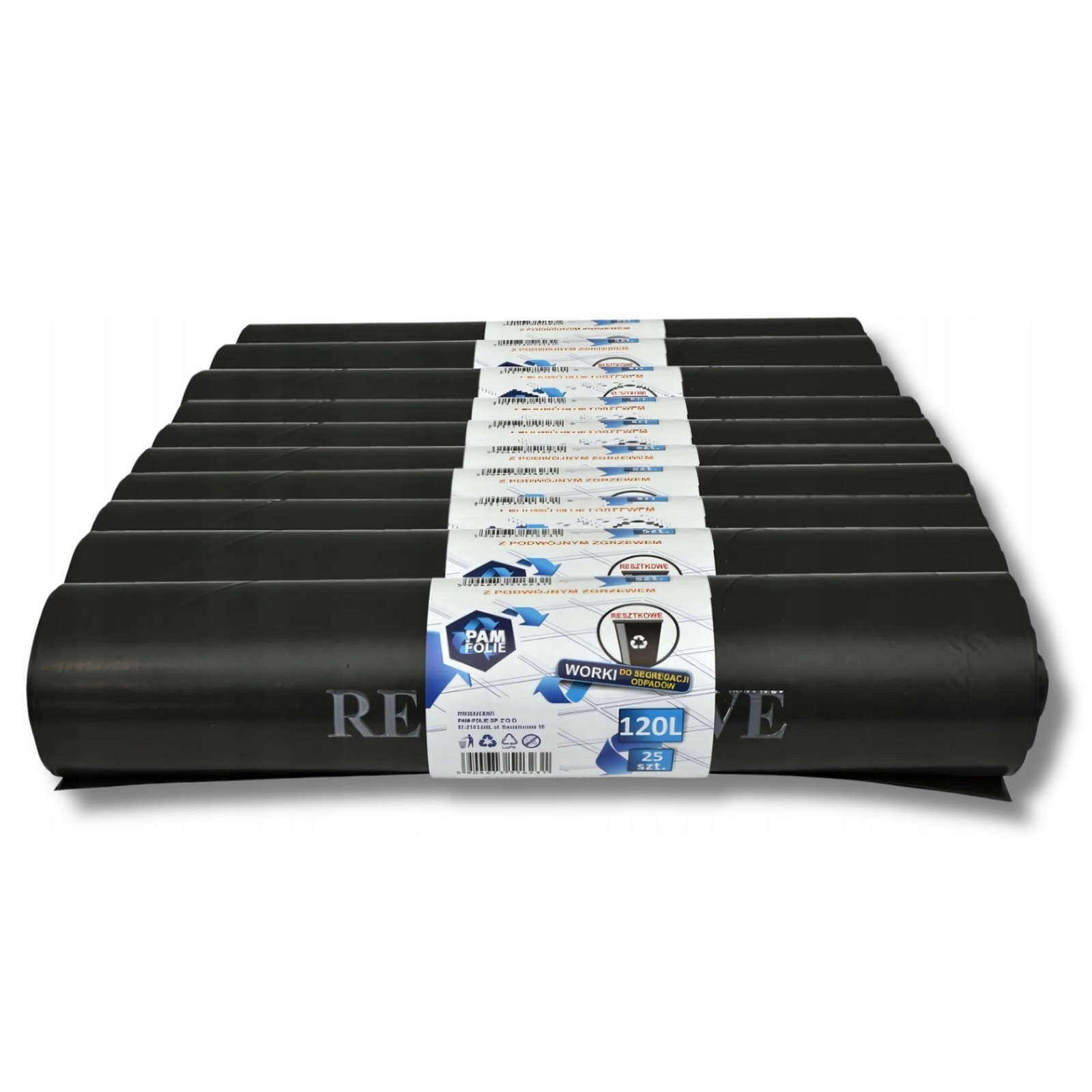 Pytle Na Stavební Odpadky 120L 250 ks 10 Rolí Tlusté Silné Pam Fólie