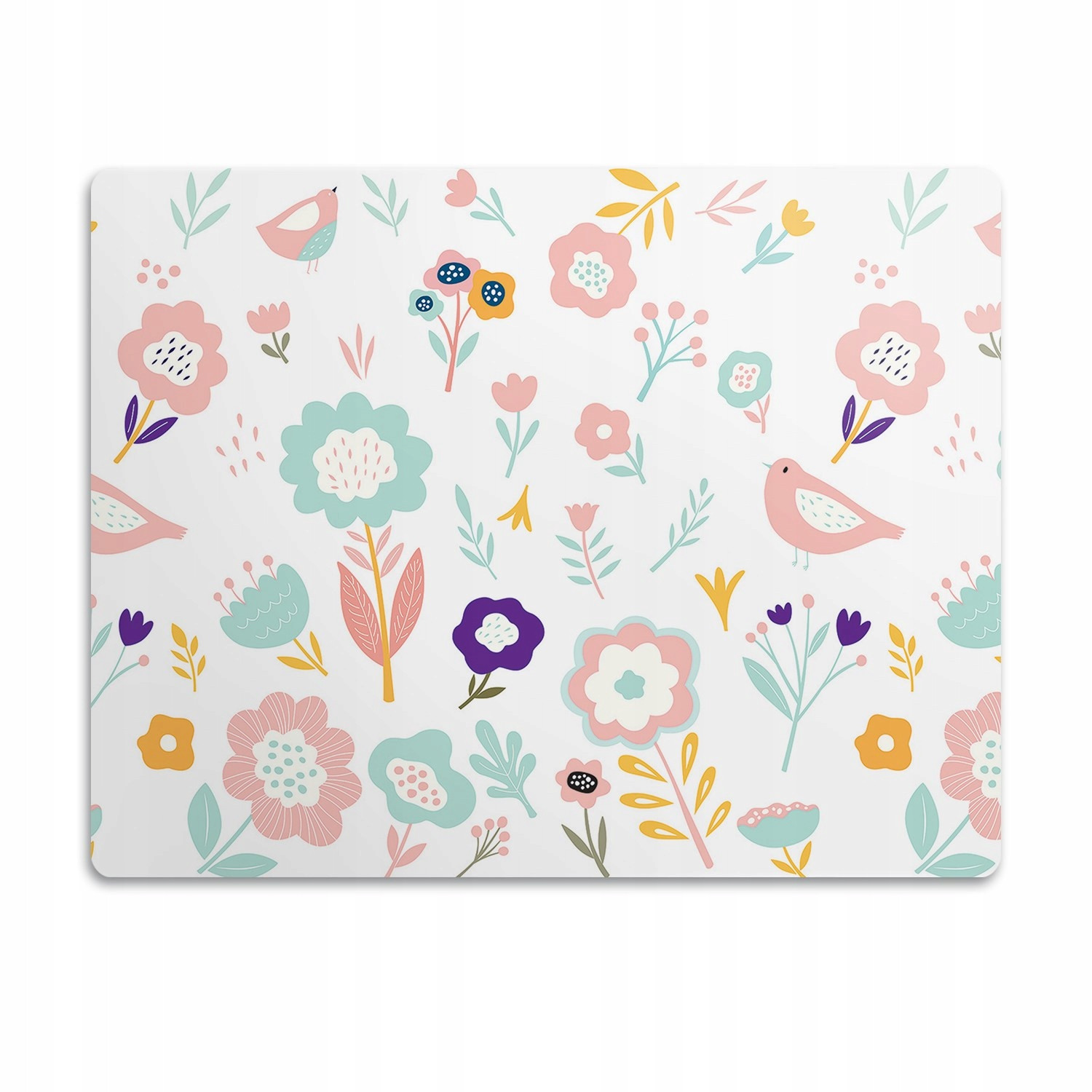 Podložka pod záchod Malované květiny a ptáci 60x40 cm