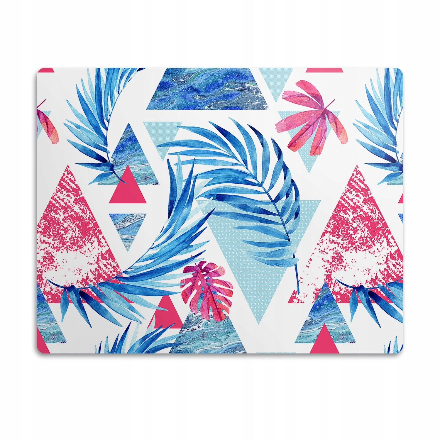 Pružná podložka pod misku Listy a trojúhelníky 60x40