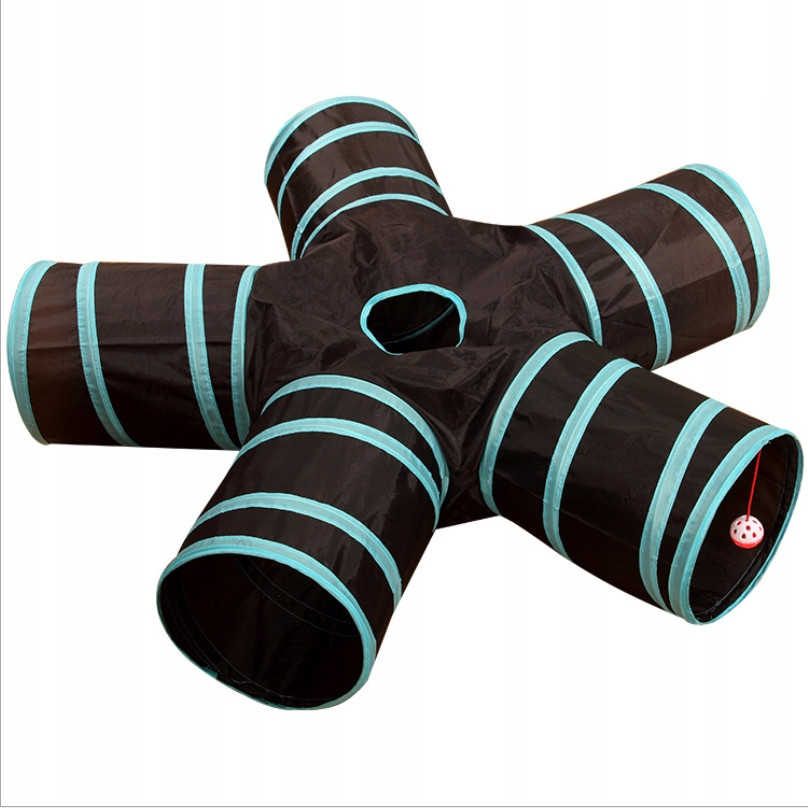 5 drahý tunel pro kočky, Hračka pro kočky Tunel na hraní Skládací tunel