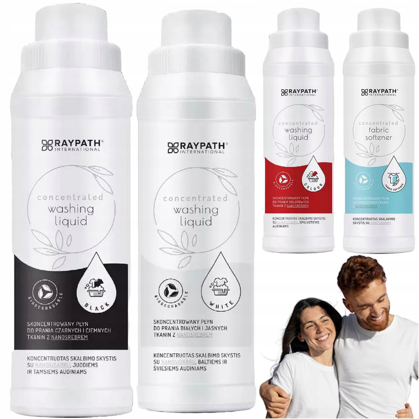 Raypath sada 4x prací a oplachová kapalina 500ml Barva Černá Světlá